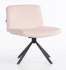 HR150 CSILLAGLÁB Púder Rózsaszín Modern Velúr Szék Fekete lábbal