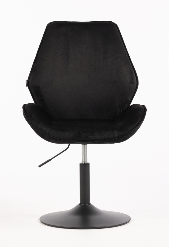 HR350N Fekete modern velúr szék fekete lábbal