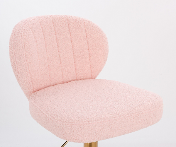 HR193CROSS Púder Rózsaszín modern boucle  szék arany lábbal