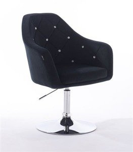 HR830 Fekete modern velúr szék