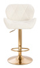 HR111W Krémszínű modern boucle szék arany lábbal