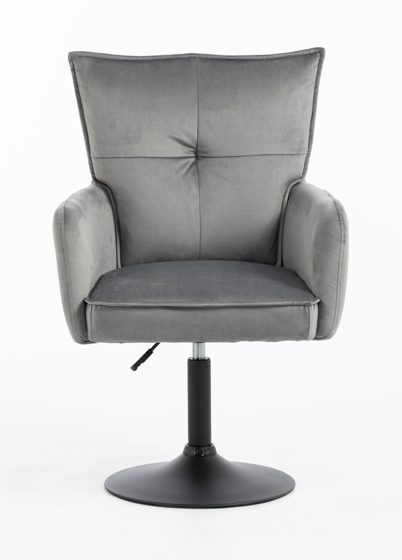 HR250N Grafit modern velúr szék fekete lábbal