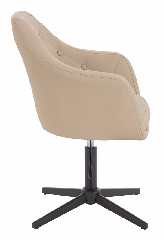 HR831CROSS Krémszínű Műbőr Premium Soft szék fekete lábbal