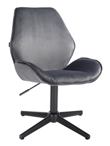 HR350CROSS Grafit modern velúr szék fekete lábbal