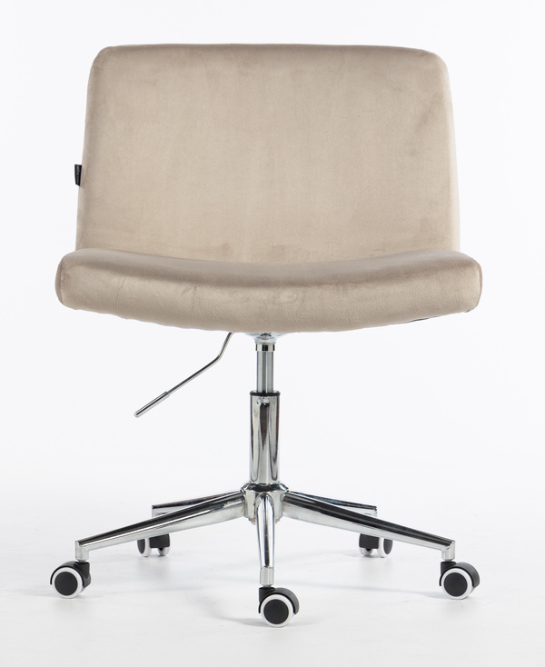HR150K Latte Modern Velúr Szék Krómozott lábbal