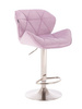 HR111W Halványlila modern velúr szék krómozott lábbal