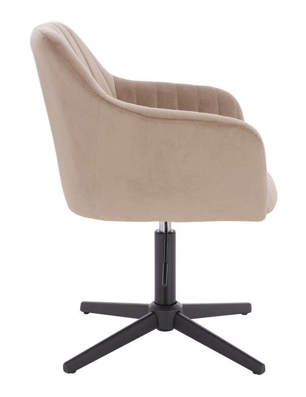 HR190CROSS Latte Modern Velúr Szék Fekete lábbal