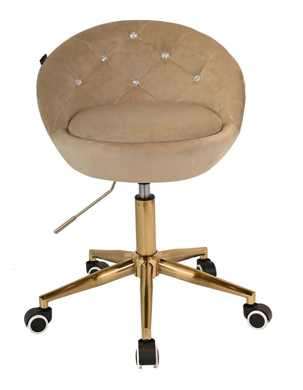 HR948K Latte Modern Velúr Szék Arany lábbal