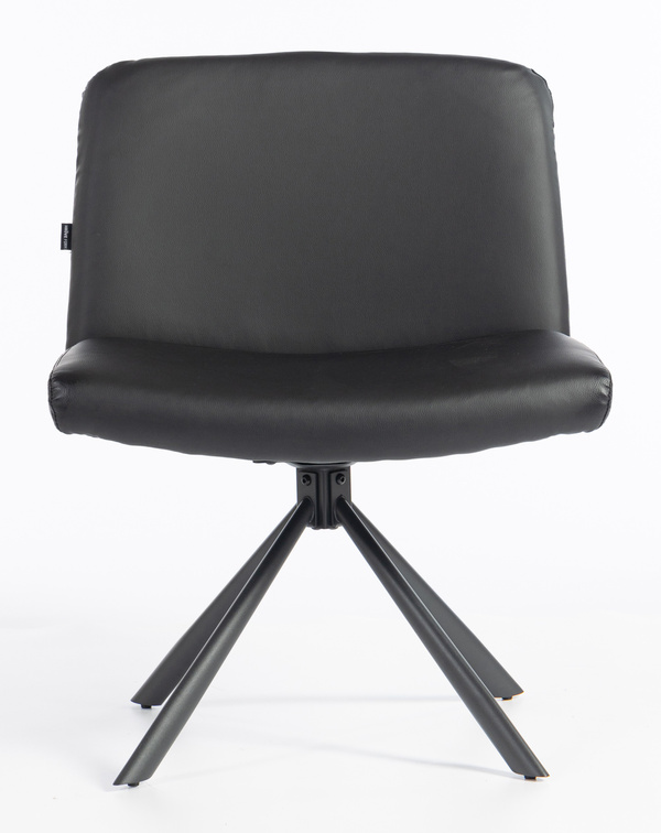 HR150 CSILLAGLÁB Fekete Modern Műbőr Szék Fekete lábbal