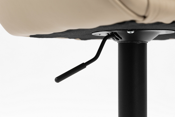 HR2055W Krémszínű Modern Műbőr Szék Fekete lábbal