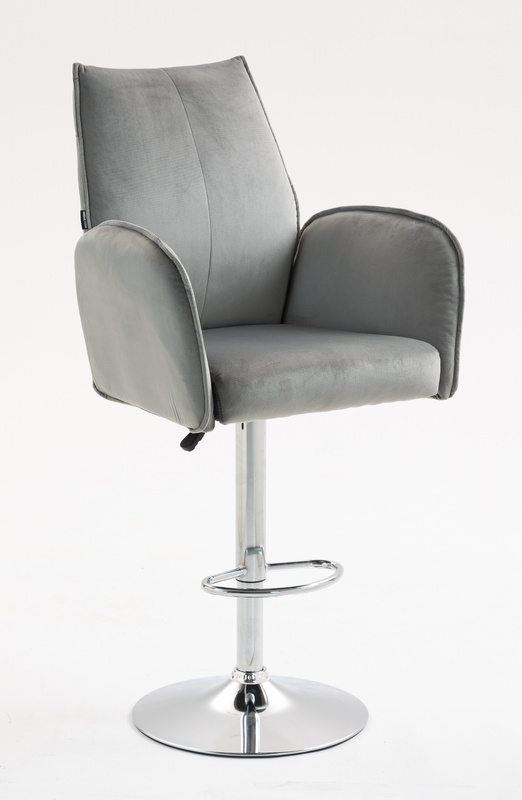 HR280W Acél Modern Velúr Szék Krómozott lábbal