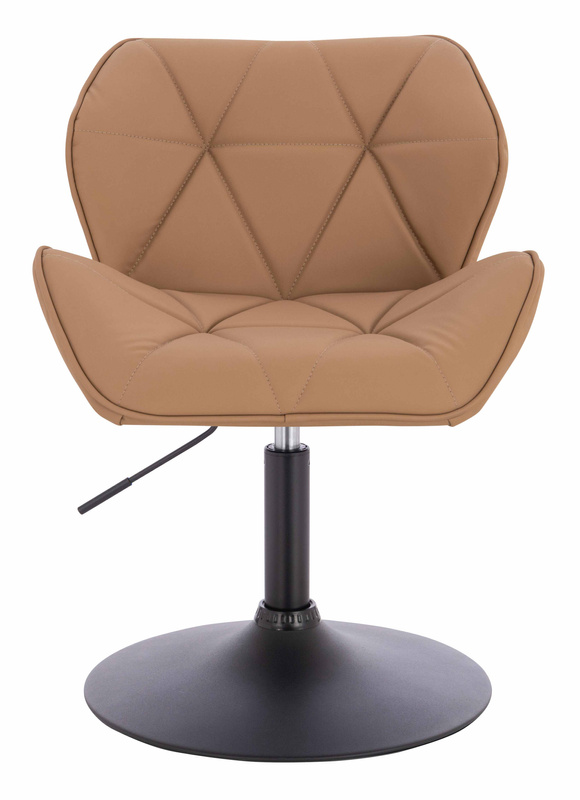 HR111N Karamell Műbőr Premium Soft szék fekete lábbal