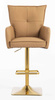 HR250KW Karamell Színű Prémium Soft Műbőr Szék Arany Lábbal