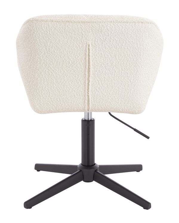 HR111CROSS Krémszínű modern boucle  szék fekete lábbal