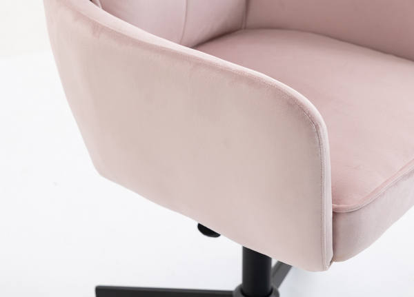 HR250CROSS Púder Rózsaszín modern velúr szék fekete lábbal