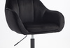 HR2055N Fekete Modern Velúr Szék Fekete lábbal