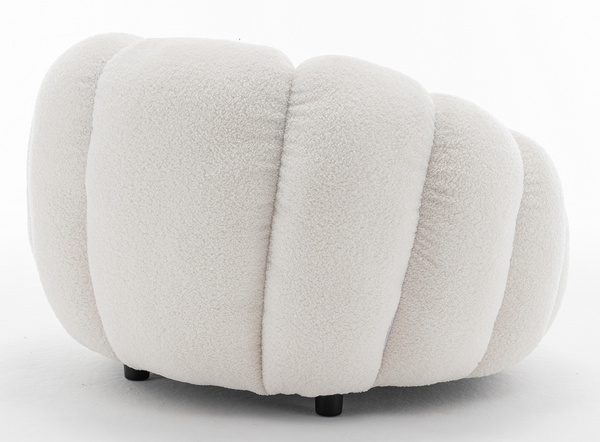 HR9223 Fehér modern boucle szék