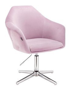 HR547CROSS Halványlila Modern Velúr Szék Krómozott lábbal