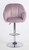 HR2055W Halványlila Modern Velúr Szék Krómozott lábbal