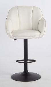 HR2055W Fehér Modern Műbőr Szék Fekete lábbal