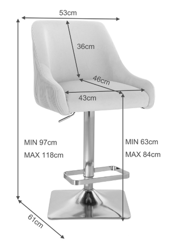 HR920KW Krémszínű Modern Velúr Szék Arany lábbal