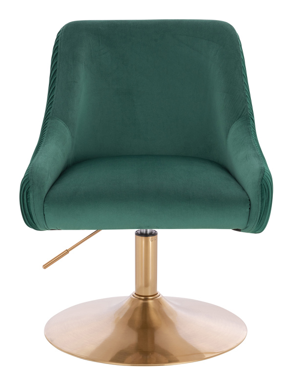 HR920N Sötétzöld Modern Velúr Szék Arany lábbal