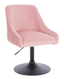HR920N Púder Rózsaszín Modern Velúr Szék Fekete lábbal