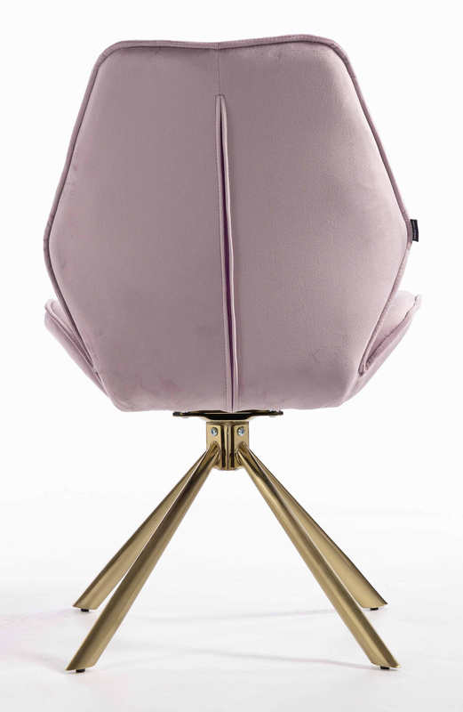HR350 CSILLAGLÁB Halványlila modern velúr szék arany lábbal