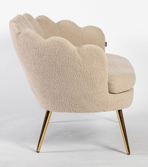 FREY Latte modern boucle kanapé arany lábbal