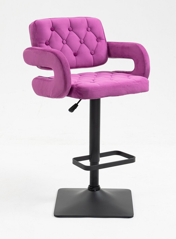 HR8403KW Fukszia modern velúr szék fekete lábbal