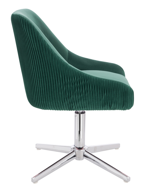 HR920CROSS Sötétzöld Modern Velúr Szék Krómozott lábbal