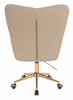 HR650K Krémszínű Műbőr Premium Soft szék arany lábbal