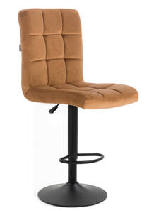 HR7009W Mézbarna modern velúr szék fekete lábbal