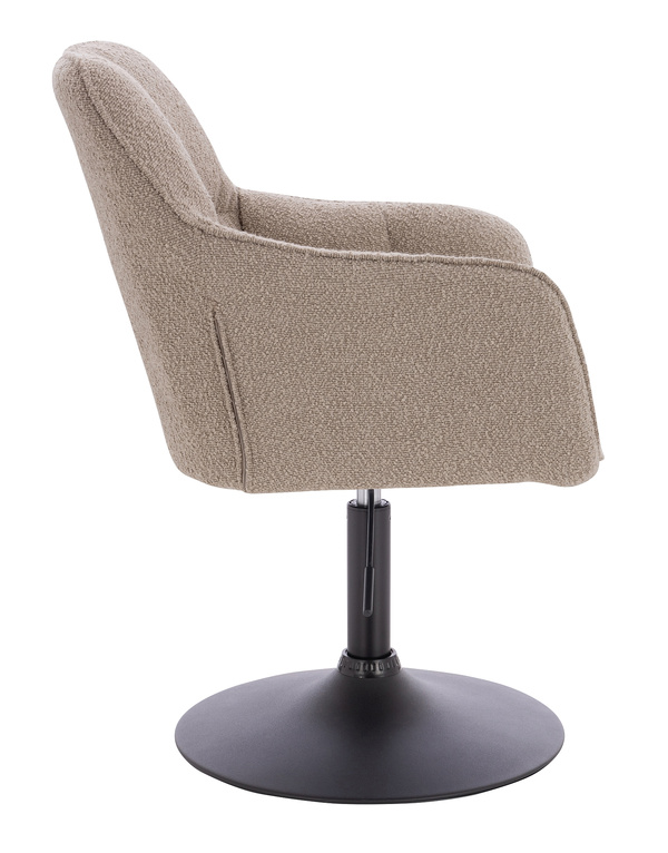 HR550N Latte modern boucle  szék fekete lábbal