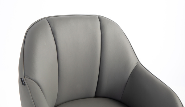 HR2055K Szürke Modern Műbőr Szék Krómozott lábbal