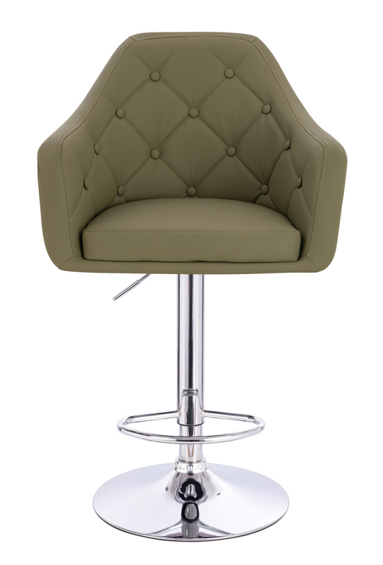 HR831W Khaki Műbőr Premium Soft szék Krómozott lábbal