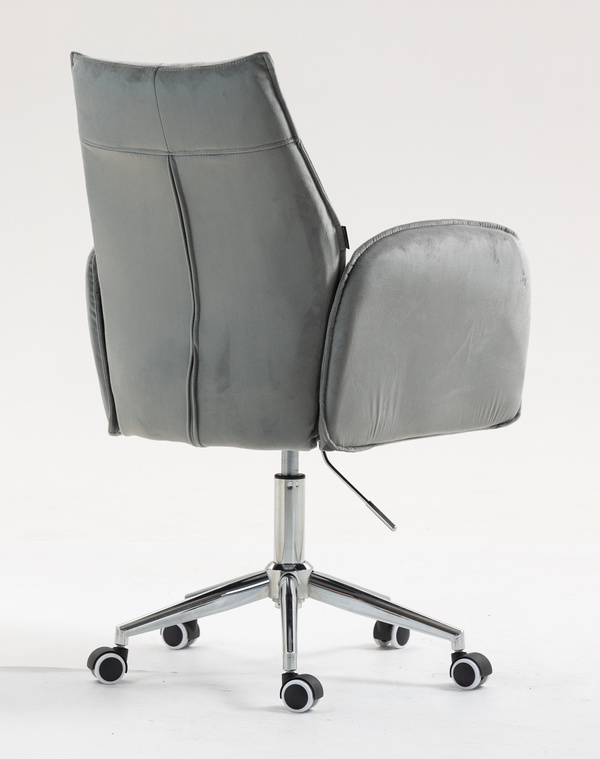 HR280K Acél Modern Velúr Szék Krómozott lábbal