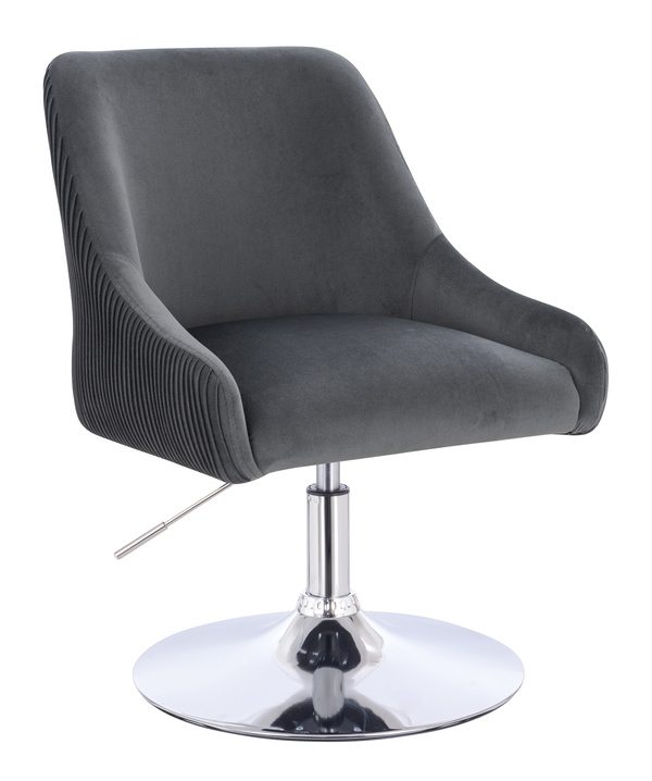 HR920N Grafit Modern Velúr Szék Krómozott lábbal