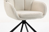 HR2055 CSILLAGLÁB Krémszínű Modern Boucle Szék Fekete lábbal