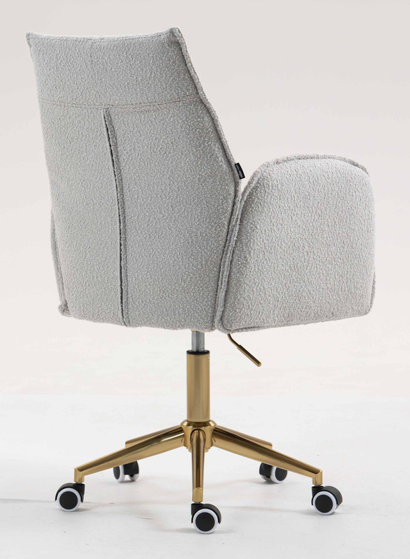HR280K Szürke modern boucle szék arany lábbal