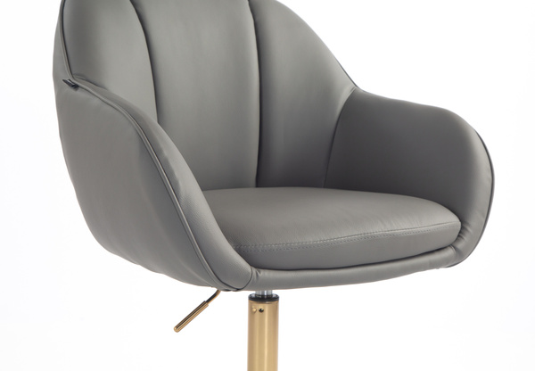 HR2055K Szürke Modern Műbőr Szék Aany lábbal