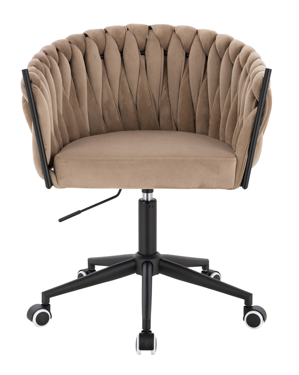 HR750K Latte Modern Velúr Szék Fekete lábbal