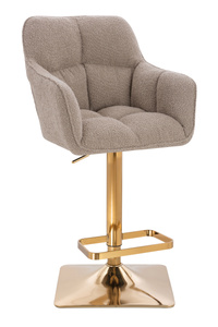HR550KW Latte modern boucle szék arany lábbal