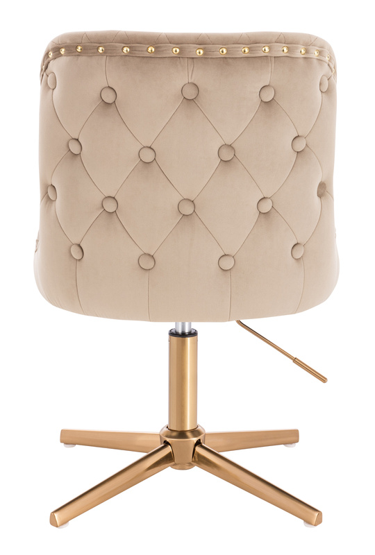 HR940CROSS Latte Modern Velúr Szék Arany lábbal