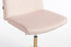 HR150N Púder Rózsaszín Modern Velúr Szék Arany lábbal