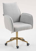 HR280K Szürke modern boucle szék arany lábbal