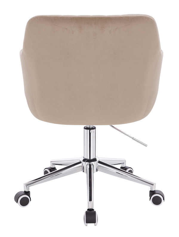 HR190K Latte Modern Velúr Szék Krómozott lábbal