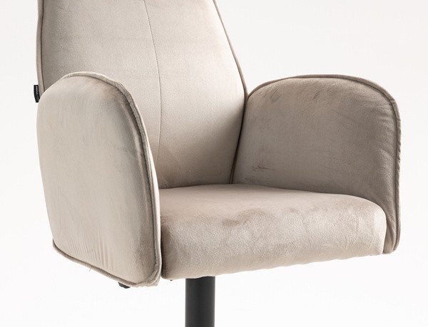 HR280W Latte Modern Velúr Szék Fekete lábbal