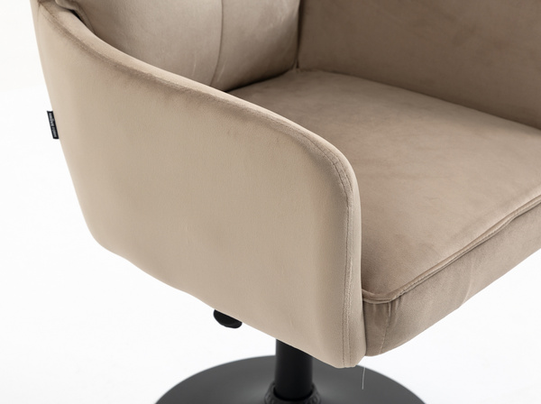 HR250N Latte modern velúr szék fekete lábbal