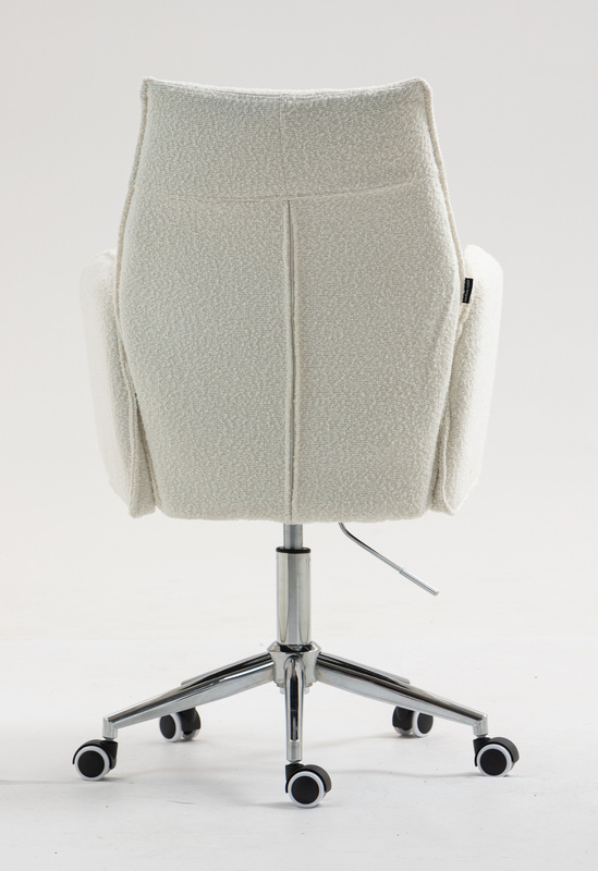 HR280K Krémszínű modern boucle szék krómozott lábbal